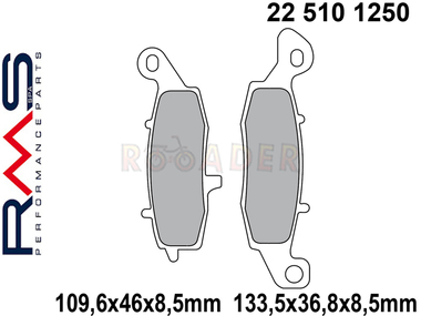 Klocki hamulcowe RMS 22 510 1250 (FA231, MCB681)