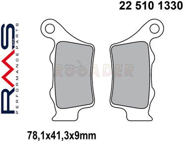 Klocki hamulcowe RMS 22 510 1330 (FA208, MCB672) - BETA Jonathan