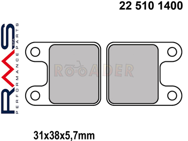 Klocki hamulcowe RMS 22 510 1400 (FA352)