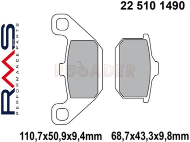 Klocki hamulcowe RMS 22 510 1490 (FA085, MCB532)
