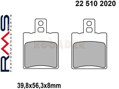 Klocki hamulcowe RMS 22 510 2020 (MCB708) - APRILIA Leonardo; BETA Eikon; MALAGUTI Ciak, F18