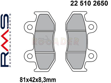 Klocki hamulcowe RMS 22 510 2650 (FA323/3) - SUZUKI Burgman 250/400