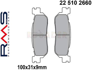 Klocki hamulcowe RMS 22 510 2660 (FA275, MCB699) - MBK Skyliner; YAMAHA Majesty, X-City, X-Max, 