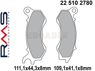 Klocki hamulcowe RMS 22 510 2780 (FA603, MCB833) - HONDA PCX