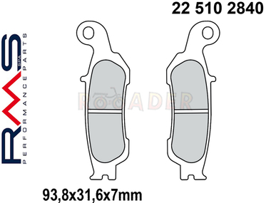 Klocki hamulcowe RMS 22 510 2840 (FA450, MCB791) - YAMAHA YZ