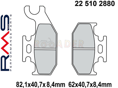 Klocki hamulcowe RMS 22 510 2880 (FA413, MCB787) - SUZUKI LT-A 450/500/700/750 Kingquad