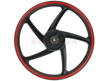 Koło 17" x 1,40 (felga) - FERRO 900, ZIPP JZV-50 (tył, aluminiowa, czarno-czerwone)