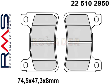 Klocki hamulcowe RMS 22 510 2950 (FA390, MCB755)