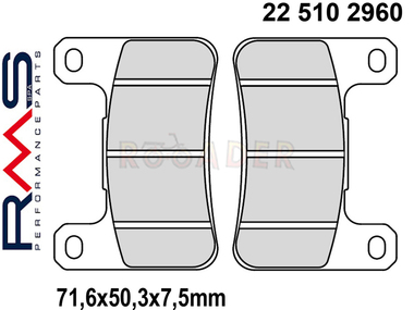 Klocki hamulcowe RMS 22 510 2960 (FA379, MCB752)