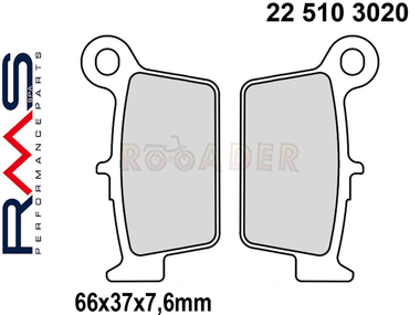 Klocki hamulcowe RMS 22 510 3020 (FA367/2, MCB820) - BETA Alp, RR