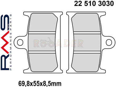 Klocki hamulcowe RMS 22 510 3030 (FA236, MCB595)