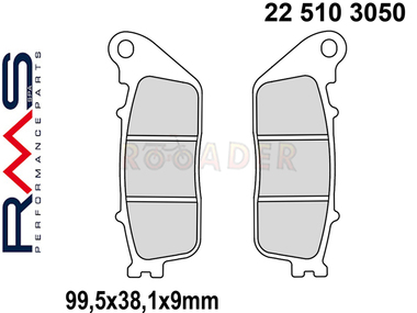 Klocki hamulcowe RMS 22 510 3050 (FA488)