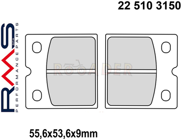 Klocki hamulcowe RMS 22 510 3150 (FA018, MCB19)