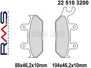 Klocki hamulcowe RMS 22 510 3200 (FA172, MCB627)
