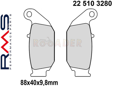 Klocki hamulcowe RMS 22 510 3280 (FA629) - HONDA MSX 125, CRF 125