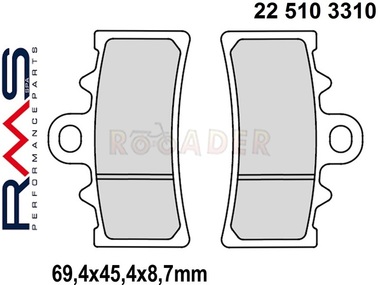 Klocki hamulcowe RMS 22 510 3310 (FA606, MCB834)