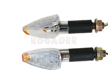 Kierunkowskaz uniwersalny C-1003 LED, trapezowy, chrom/biały (komplet, prawy+lewy)