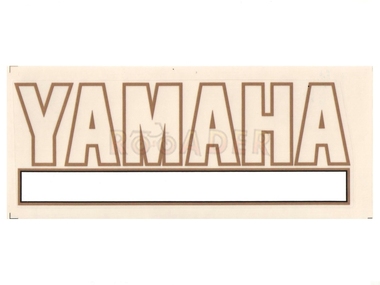 Naklejka YAMAHA - 17 x 6cm biało-złota