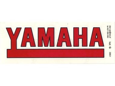 Naklejka YAMAHA - 17 x 6cm ciemno czerwona