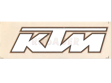 Naklejka KTM - 11,5 x 3,5cm biała-złota