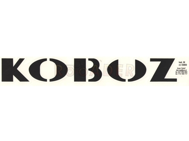 Naklejka KOBUZ - 26,5 x 4cm czarna (do motocykli WSK)