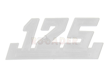 Emblemat do WSK - "125" - plastikowy, biały