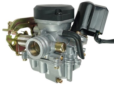 Gaźnik GY6  50/80 - do skuterów ROMET, ROUTER, BARTON, JUNAK, KYMCO, ZIPP i innych z silnikiem 4T 50/80cc - gardziel 18,0mm, przepustnica Ø18mm, ssanie automatyczne, plastikowa pokrywa