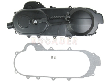 Obudowa przekładni CVT do GY6  50/80 z kołem 12" - ROMET, ROUTER, BARTON, JUNAK, MOTOBI, ZIPP i inne skutery z silnikiem 4T 50/80 cm3 - długość obudowy 43 cm - kompletna !!!, czarna