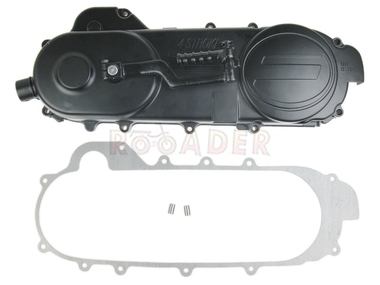 Obudowa przekładni CVT do GY6  50/80 z kołem 12"/13" - ROMET, ROUTER, BARTON, JUNAK, MOTOBI, ZIPP i inne skutery z silnikiem 4T 50/80 cm3 - długość obudowy 46 cm - kompletna !!!, czarna