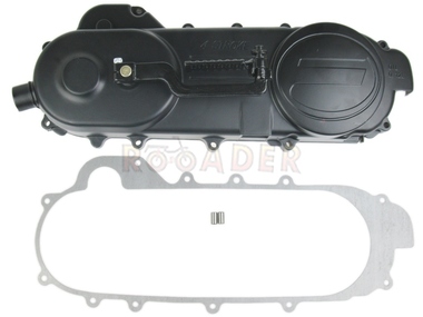Obudowa przekładni CVT do GY6  50/80 z kołem 12"/13" - ROMET, ROUTER, BARTON, JUNAK, MOTOBI, ZIPP i inne skutery z silnikiem 4T 50/80 cm3 - długość obudowy 46 cm - kompletna !!!, czarna