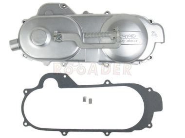 Obudowa przekładni CVT do GY6  50/80 z kołem 10" - ROMET, ROUTER, BARTON, JUNAK, MOTOBI, ZIPP i inne skutery z silnikiem 4T 50/80 cm3 - długość obudowy 40 cm - kompletna !!!, srebrna