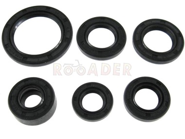 Komplet uszczelniaczy silnika 139/147/152FMB - motorowery Romet, Junak, Barton, Benzer, Kingway, Zipp i innych 50/70/110cc (6 sztuk - 11,6x24x10, 12x21x4, 13,7x24x5, 17x29x5, 18,9x30x5, 30x42x4,5)