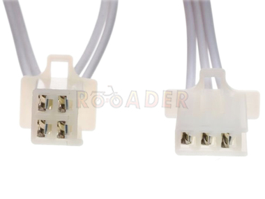 Kostka - złącze instalacji elektrycznej do podłączenia modułu zapłonowego (komplet z kablami) - 1 x 4 piny + 1 x 3 piny