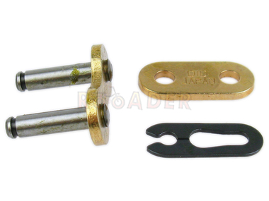 Ogniwo łańcucha napędowego typ 420 NZ3 G&B - zapinka do łańcucha D.I.D 420NZ3G&B Professional Gold & Black (Simson)