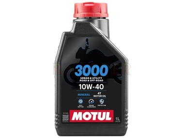Olej MOTUL 3000 4T 10W40  - mineralny olej do silników 4-suwowych - opakowanie 1 litr