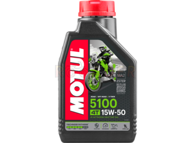 Olej MOTUL 5100 4T Ester 15W50  - półsyntetyczny olej do silników 4-suwowych - opakowanie 1 litr