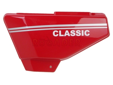 Osłona pod siedzenie BARTON RANGER CLASSIC, BENZER WS50, ROUTER WM50, ROMET OGAR 202 (pokrywa boczna) lewa, czerwona