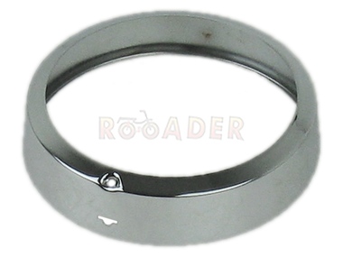 Ramka lampy przedniej ROMET 50T, Ogar 200, Pony, Kadet (metalowa, chrom)