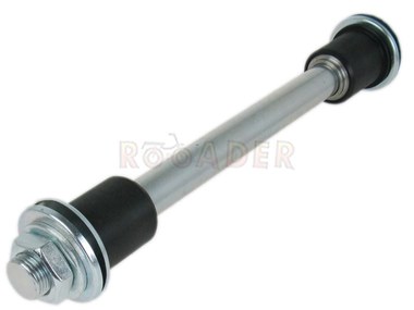 Oś wahacza tylnego WSK 125 B3 - komplet z tulejkami, oringami i nakrętkami (długość 280mm, średnica Ø18mm)