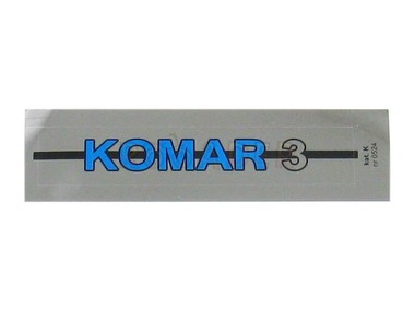 Naklejka KOMAR 3 - 18 x 3,5cm niebiesko-srebrno-srebrna