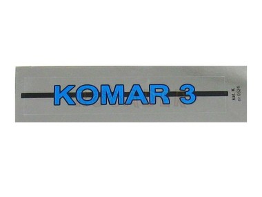 Naklejka KOMAR 3 - 18 x 3,5cm niebiesko-srebrno-niebieska