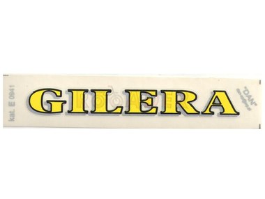 Naklejka GILERA - 11,5 x 1,5cm żółta