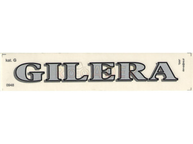 Naklejka GILERA - 16,5 x 2cm srebrna