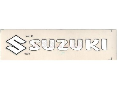 Naklejka SUZUKI - 11 x 2cm biała