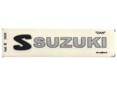 Naklejka SUZUKI - 11 x 2cm srebrno-czarna