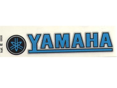 Naklejka YAMAHA - 11 x 2cm niebiesko-czarno-srebrna