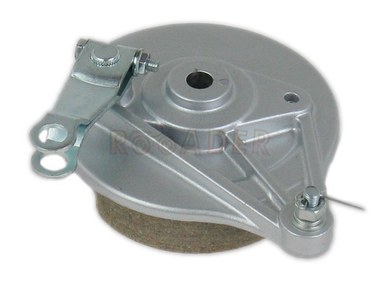 Pokrywa szczęk hamulcowych tył (tarcza kotwiczna hamulca tylnego) BARTON RANGER CLASSIC, BENZER WS50, ROUTER WM50, ROMET OGAR 202 + szczęki hamulca