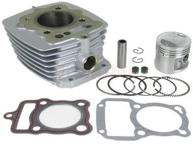 Cylinder 156FMI, CG125 - 125cm3, Ø56,40mm, sworzeń 15mm, srebrny - do motocykli Romet, Barton, Junak, Zipp