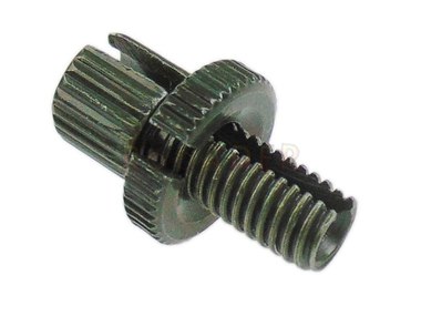 Śruba do regulacji linki - gwint M8 z nacięciem / długość 27mm/17mm - czarna
