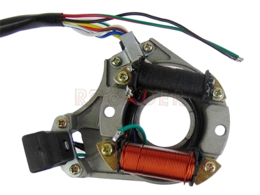 Stojan alternatora do silnika 139/147/152FMB (2 cewki, 2 przewody do impulsatora) - do motorowerów Romet, Router, Junak, Barton, Benzer, GB Motors, Kingway, Zumico, Zipp i innych 50/70/110 cm3